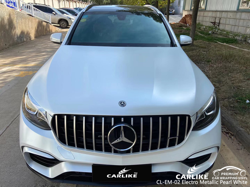 CL-EM-02 electro metallic pearl white vinyl auto wrap supplier for MERCEDES-BENZ