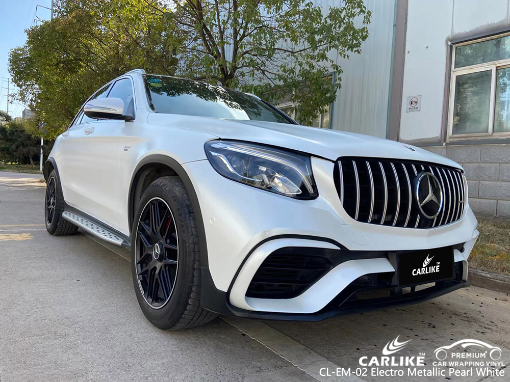CL-EM-02 electro metallic pearl white vinyl auto wrap supplier for MERCEDES-BENZ