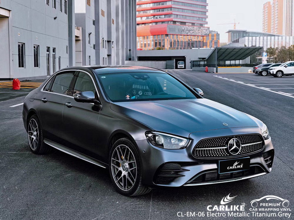 CL-EM-06 electro metallic titanium grey vinyl auto wrap supplier for MERCEDES-BENZ