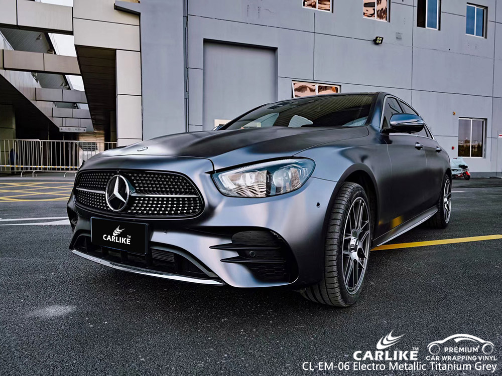 CL-EM-06 electro metallic titanium grey vinyl auto wrap supplier for MERCEDES-BENZ