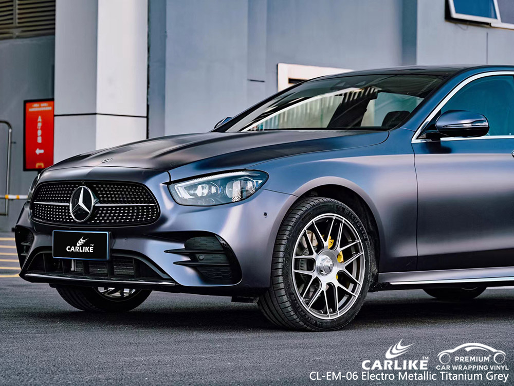 CL-EM-06 electro metallic titanium grey vinyl auto wrap supplier for MERCEDES-BENZ