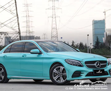 CL-EM-17 fabricante de rotulación de vehículos de vinilo verde menta electro metálico para MERCEDES-BENZ