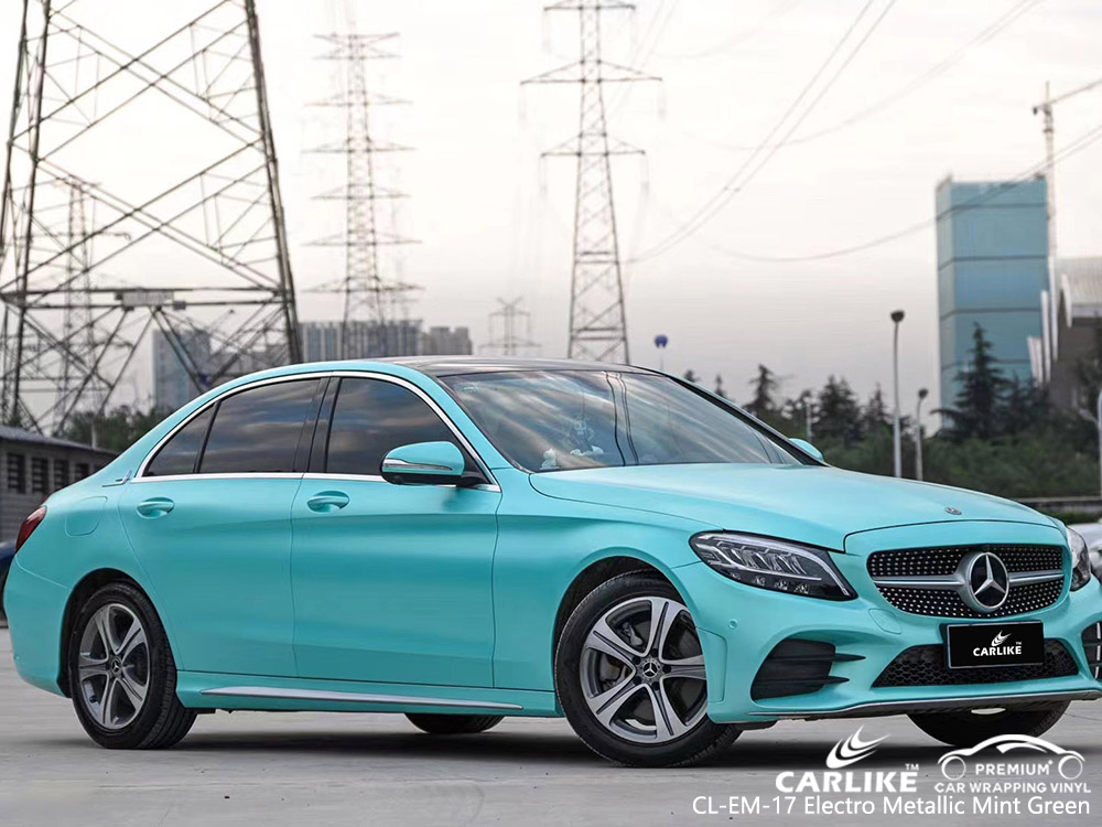 CL-EM-17 electro metallic mint green vinyl vehicle wrap manufacturer for MERCEDES-BENZ