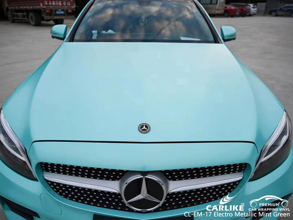 CL-EM-17 electro metallic mint green vinyl vehicle wrap manufacturer for MERCEDES-BENZ