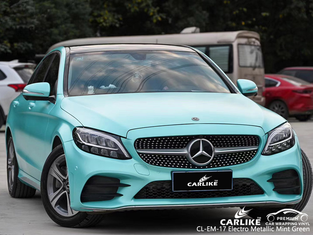 CL-EM-17 electro metallic mint green vinyl vehicle wrap manufacturer for MERCEDES-BENZ