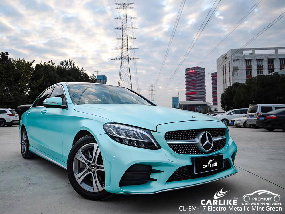 CL-EM-17 electro metallic mint green vinyl vehicle wrap manufacturer for MERCEDES-BENZ