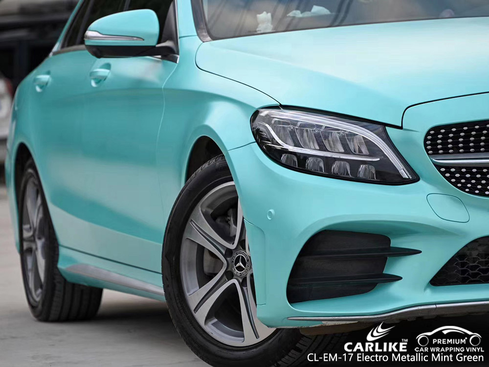 CL-EM-17 electro metallic mint green vinyl vehicle wrap manufacturer for MERCEDES-BENZ