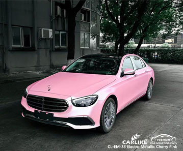 CL-EM-33 fabricante de envoltura de coche de vinilo rosa cereza electro metálico para MERCEDES-BENZ