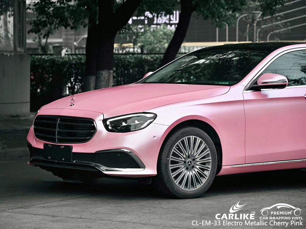 CL-EM-33 electro metallic cherry pink vinyl car wrap manufacturer for MERCEDES-BENZ