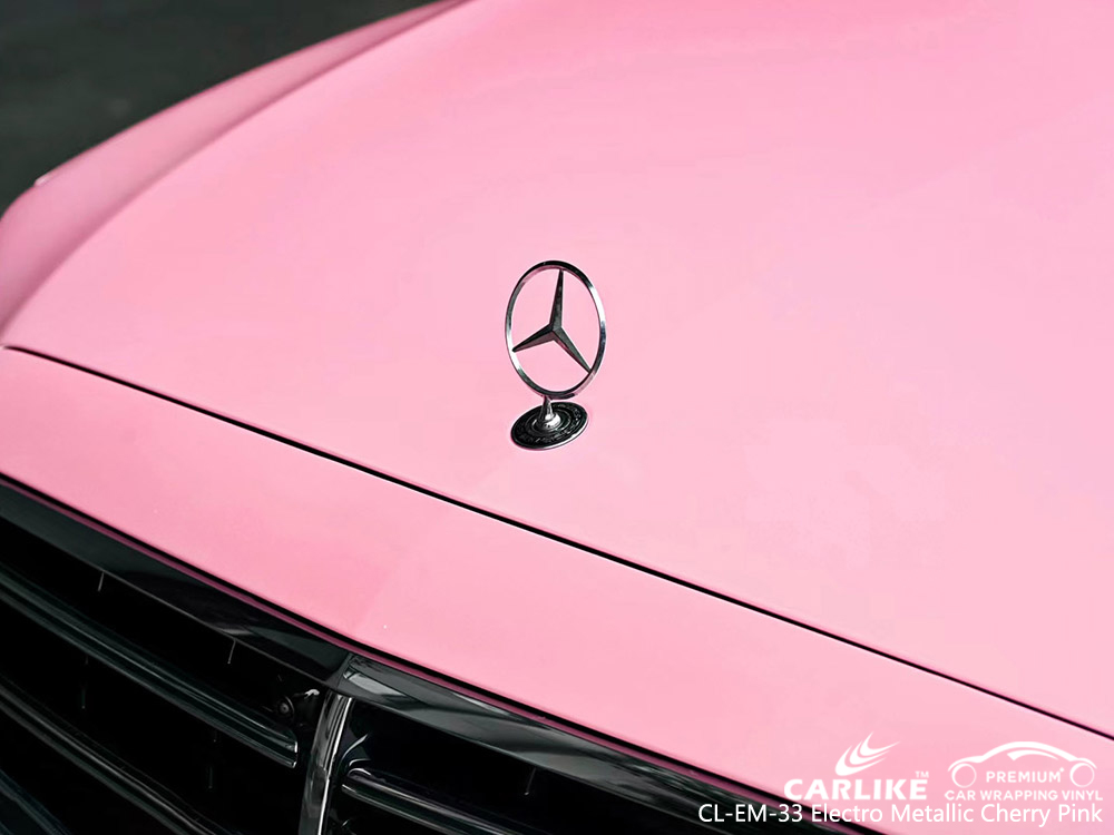 CL-EM-33 electro metallic cherry pink vinyl car wrap manufacturer for MERCEDES-BENZ