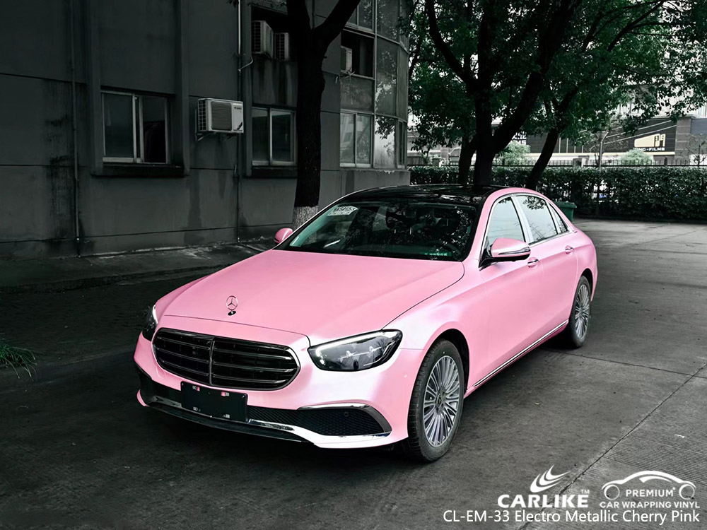 CL-EM-33 electro metallic cherry pink vinyl car wrap manufacturer for MERCEDES-BENZ