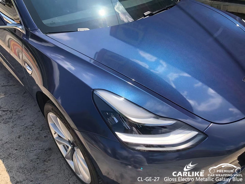 CL-GE-27 parlak elektro metalik galaksi mavisi vinil otomatik MERCEDES-BENZ için sargı tedarikçisi