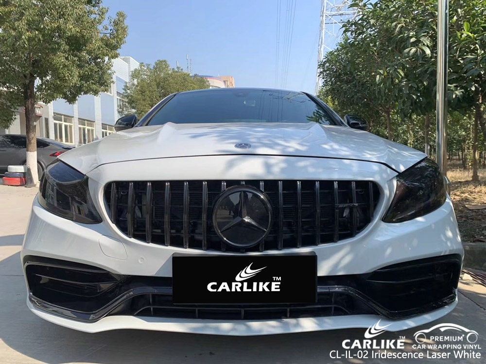 CL-IL-02 iridescence laser white vinyl car wrap factory for MERCEDES-BENZ