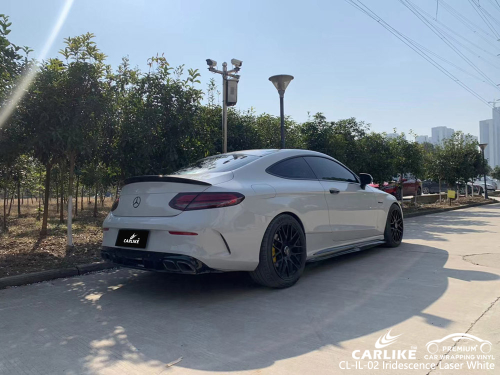 CL-IL-02 iridescence laser white vinyl car wrap factory for MERCEDES-BENZ