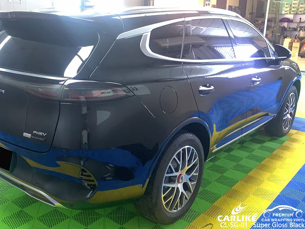 CL-SG-01 süper parlak siyah vinil otomatik sarma tedarikçisi DENZA için