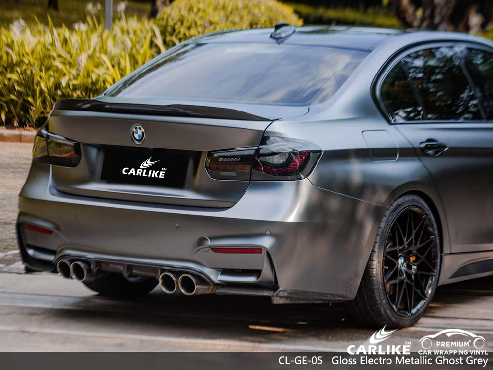 سيارة CL-GE-05 اللامعة الكهربائية المعدنية شبح رمادي الفينيل مصنع التفاف لسيارات BMW 