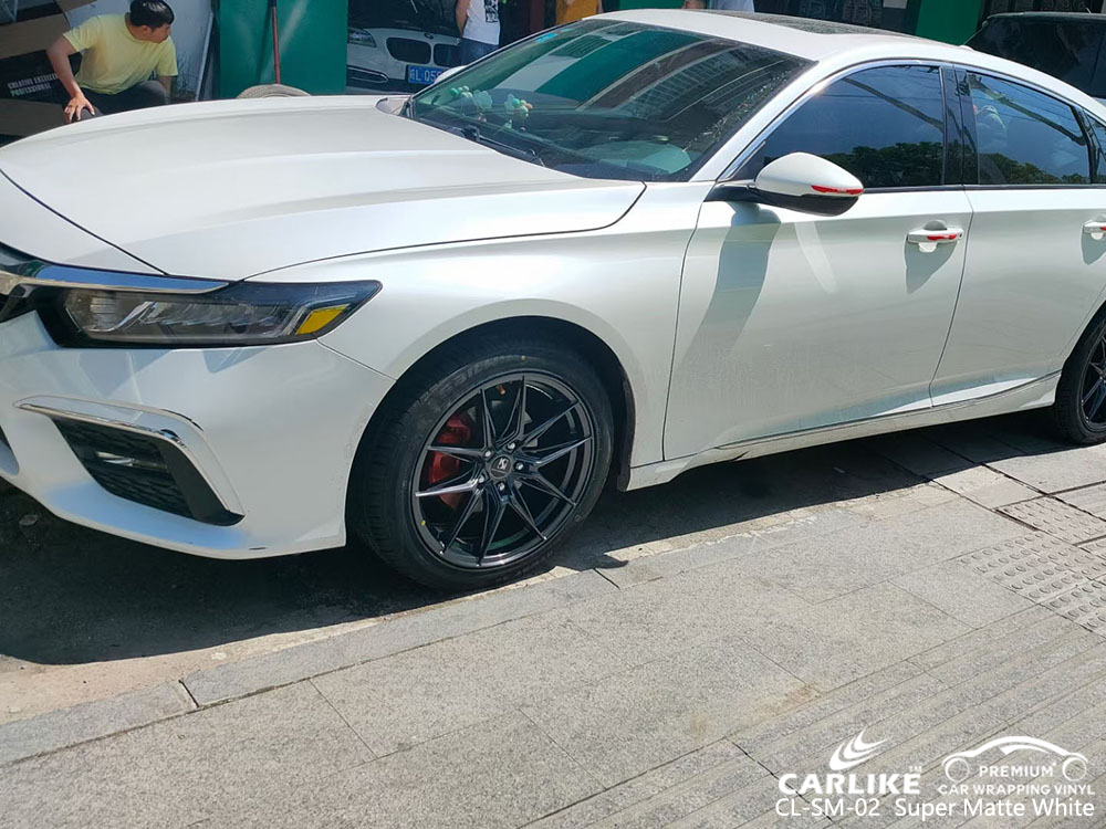 CL-SM-02 süper mat beyaz vinil araç kaplama fabrikası MAZDA için