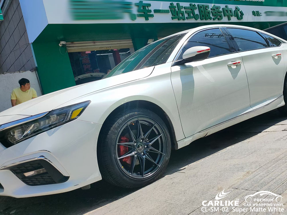 CL-SM-02 süper mat beyaz vinil araç kaplama fabrikası MAZDA için