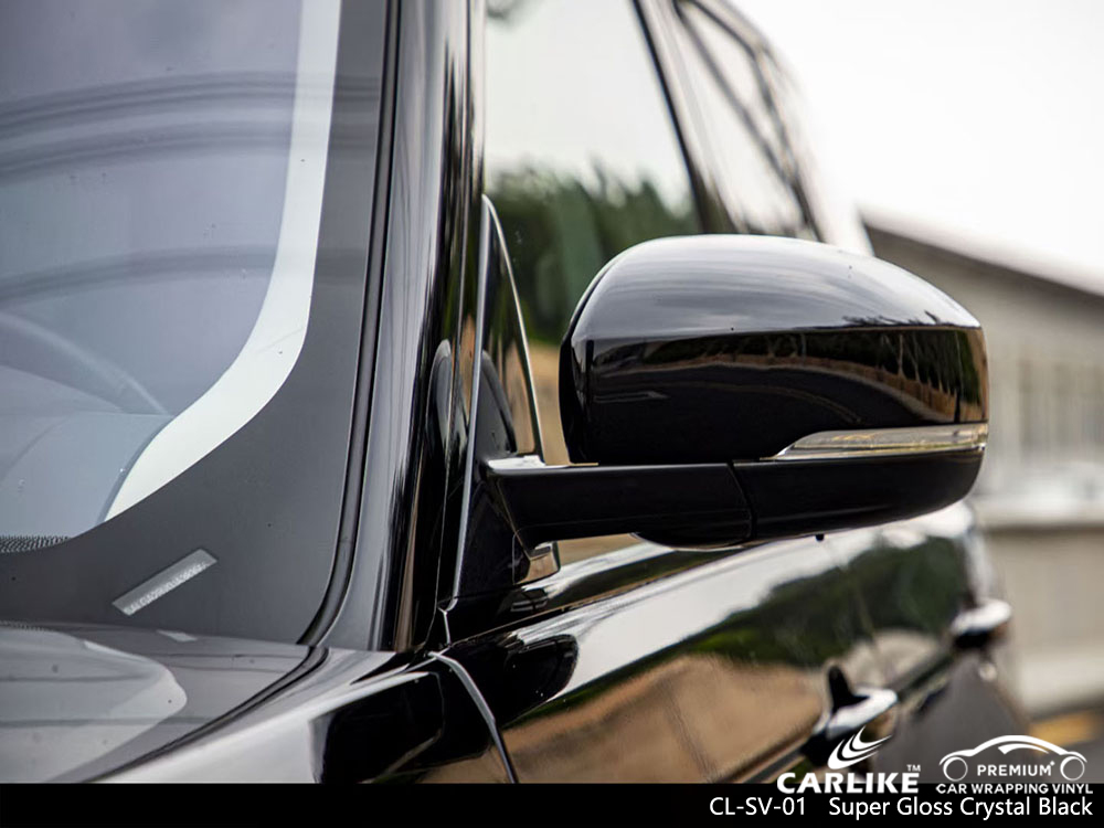 CL-SV-01 süper parlak kristal siyah vinil araç kaplaması RANGE ROVER tedarikçisi
