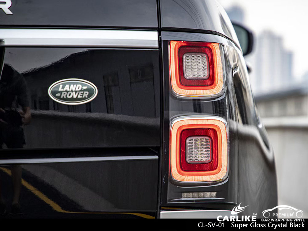 CL-SV-01 süper parlak kristal siyah vinil araç kaplaması RANGE ROVER tedarikçisi