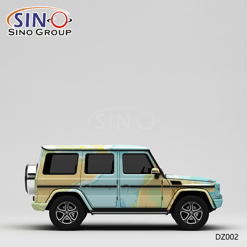 DZ002 Pattern Map Painting High-precision Printing Customized Car Wrap Vinyl