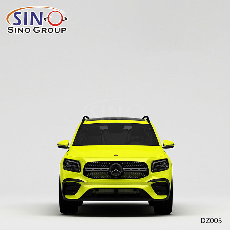 Patrón DZ005 Pintura amarilla y negra Impresión de alta precisión Envoltorios de automóviles personalizados Vinilo 