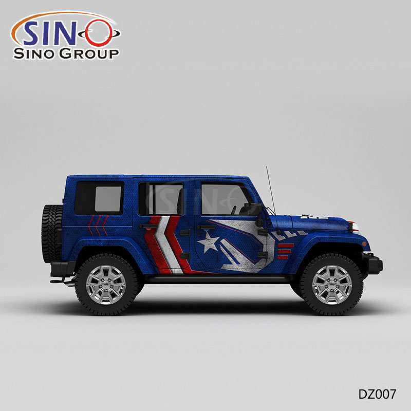 DZ007 Pattern Captain America High-precision Printing Customized Wholesale Car Vinyl Wrap