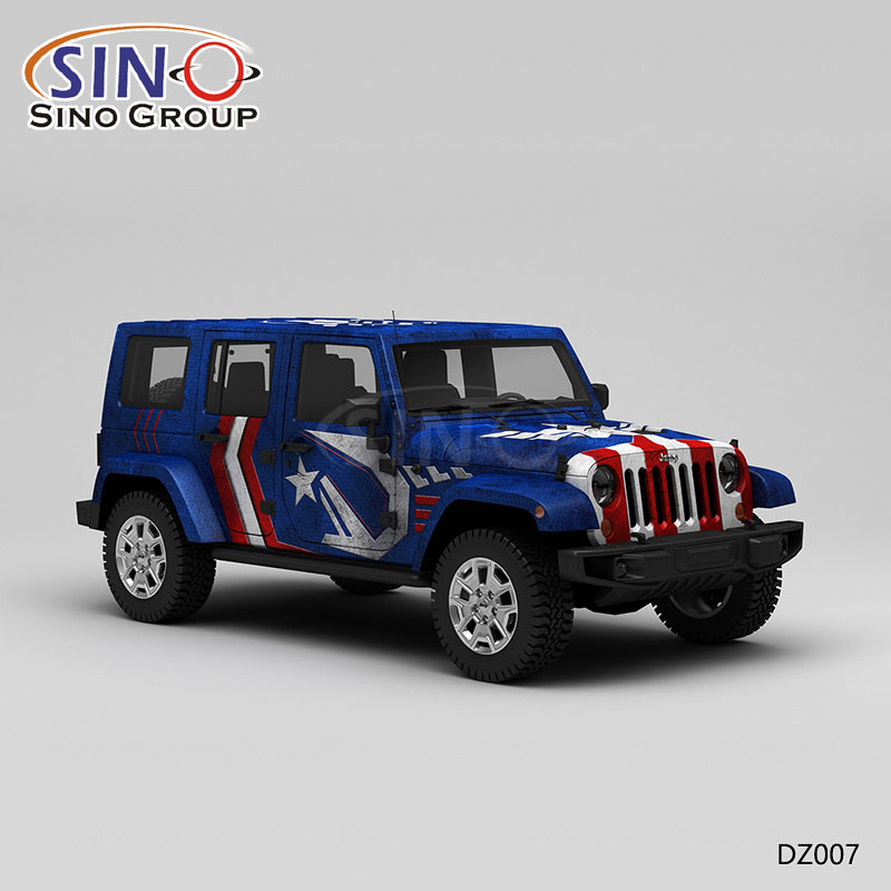 DZ007 Pattern Captain America High-precision Printing Customized Wholesale Car Vinyl Wrap
