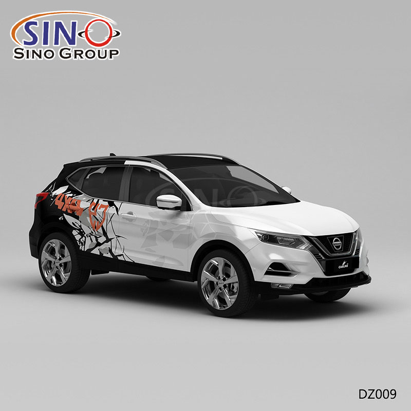 DZ009 Pattern Track Painting High-precision Printing Customized Car Wrapping Vinyl Supplier