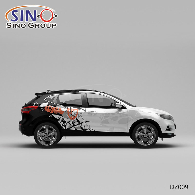 DZ009 Pattern Track Painting High-precision Printing Customized Car Wrapping Vinyl Supplier