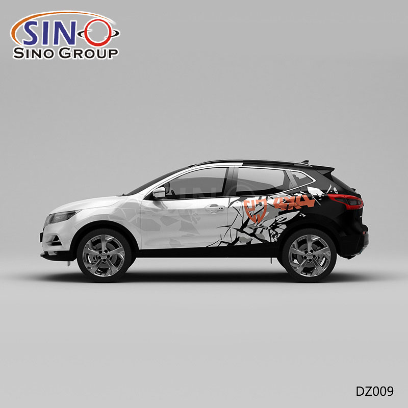 DZ009 Pattern Track Painting Stampa ad alta precisione Personalizzato Car Wrapping Fornitore di vinile