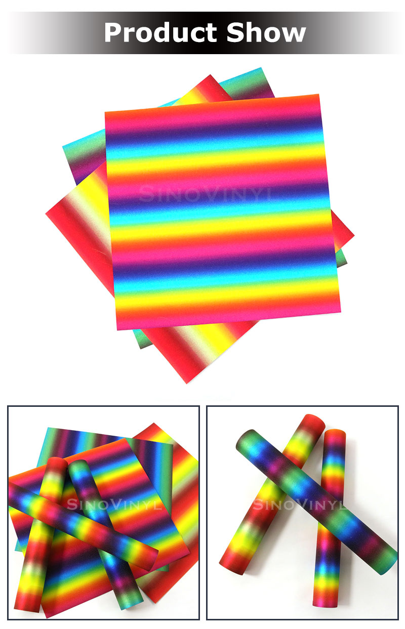 BA-RD Rainbow Diamond Glitter Adhesive Vinyl Film for DIY Craft Cutting
