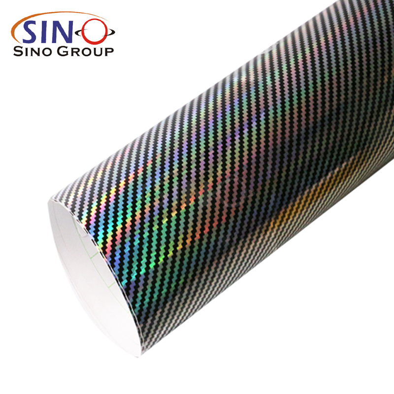 CL-LCF Vinilo holográfico neo láser 2d de fibra de carbono