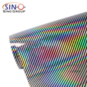 CL-LCF Chrome Rainbow Holographic Neo Laser 2D Carbon Fiber Vinyl Film
