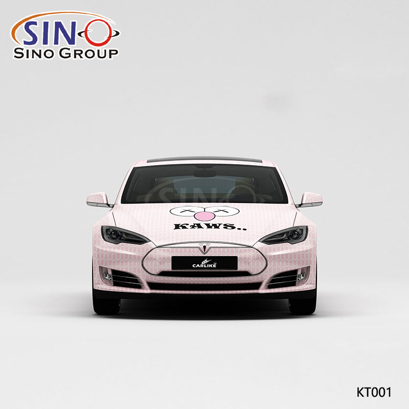 KT001 نمط شارع سمسم التدرج طباعة عالية الدقة التفاف الفينيل سيارة مخصصة