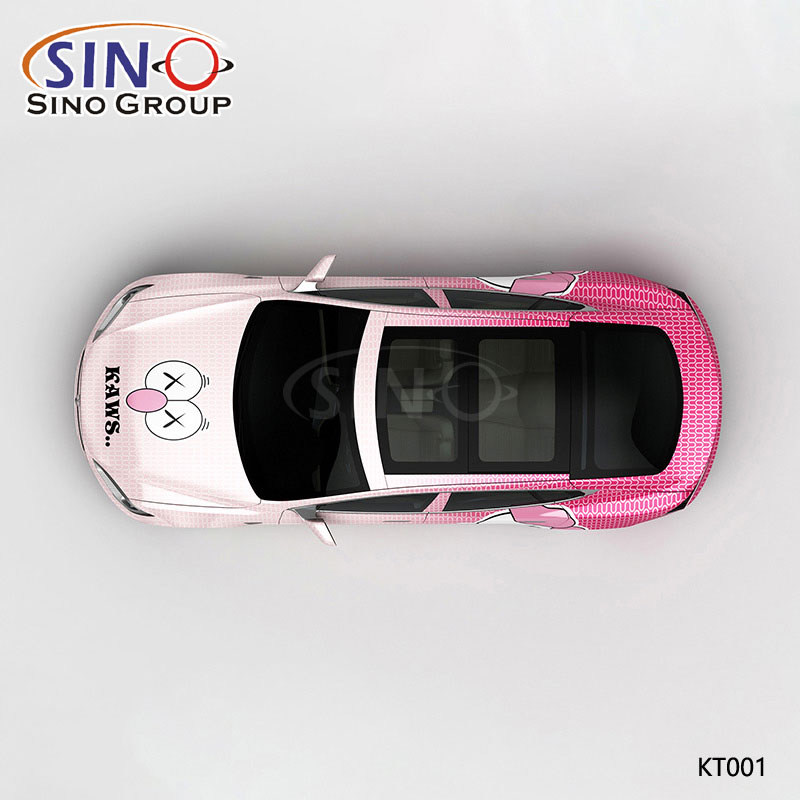 KT001 نمط شارع سمسم التدرج طباعة عالية الدقة التفاف الفينيل سيارة مخصصة