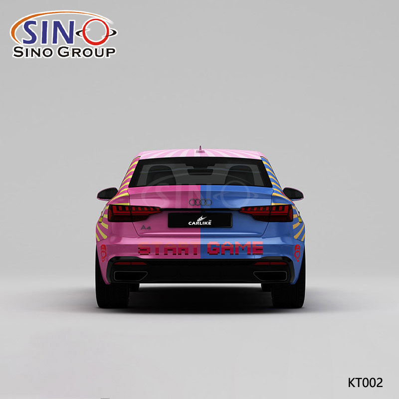 KT002 Desen Arale Stili Yüksek Hassasiyetli Baskı Özelleştirilmiş Araba Vinil Sargısı