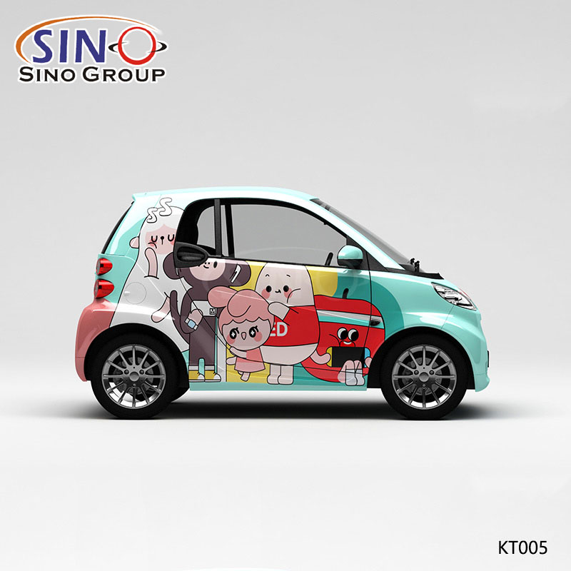 KT005 Pattern Big Mouth Monkey Yüksek Hassasiyetli Baskı Özelleştirilmiş Araba Vinil Sargısı