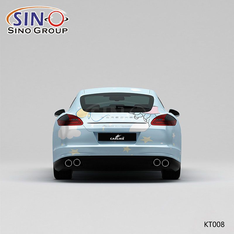 KT008 Desen Disney Dumbo Yüksek Hassasiyetli Baskı Özelleştirilmiş Araba Vinil Sargısı