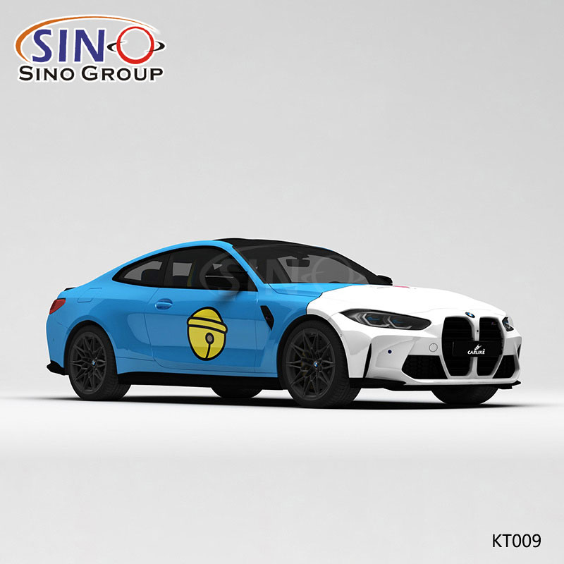 KT009 Desen Doraemon Doraemon Yüksek Hassasiyetli Baskı Özelleştirilmiş Araba Vinil Sargısı