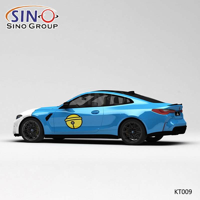 KT009 Desen Doraemon Doraemon Yüksek Hassasiyetli Baskı Özelleştirilmiş Araba Vinil Sargısı