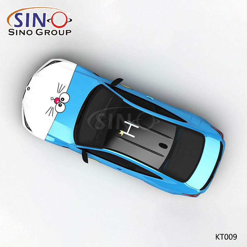 KT009 Desen Doraemon Doraemon Yüksek Hassasiyetli Baskı Özelleştirilmiş Araba Vinil Sargısı