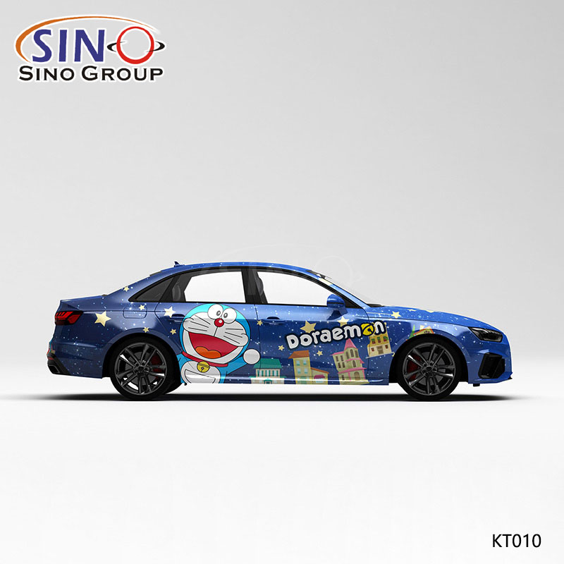 KT010 Pattern Doraemon Jingle Cat Impressão de alta precisão Customized Car Vinyl Wrap