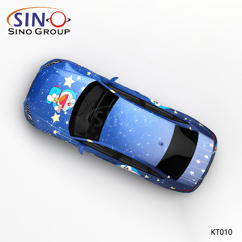 KT010 Pattern Doraemon Jingle Cat Impressão de alta precisão Customized Car Vinyl Wrap