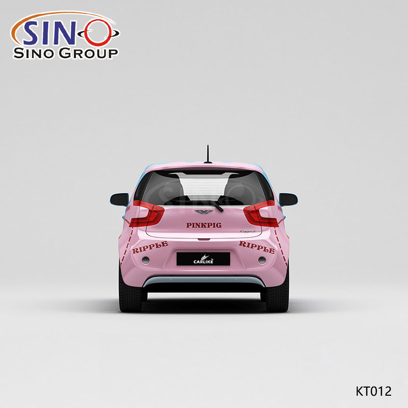 KT012 Padrão Garfield Two-tone Pink Pig Impressão de alta precisão carro personalizado Envoltório de vinil 