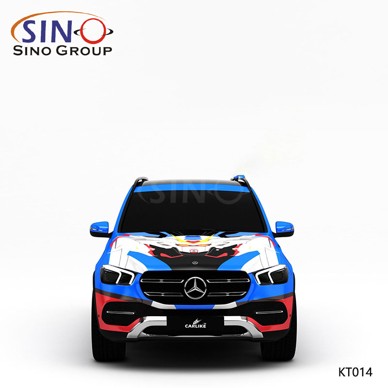 KT014 Desen Lego kamuflaj Yüksek Hassasiyetli Baskı Özelleştirilmiş Araba Vinil Sargısı