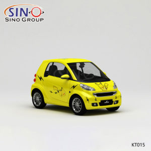 KT015 Desen Japon Pikachu Yüksek Hassasiyetli Baskı Özelleştirilmiş Araba Vinil Wrap