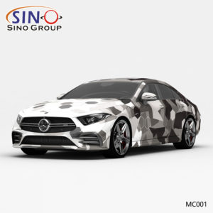 MC001 Pattern Белый Серый Черный Шестиугольник Высокоточная печать Индивидуальная автомобильная виниловая пленка