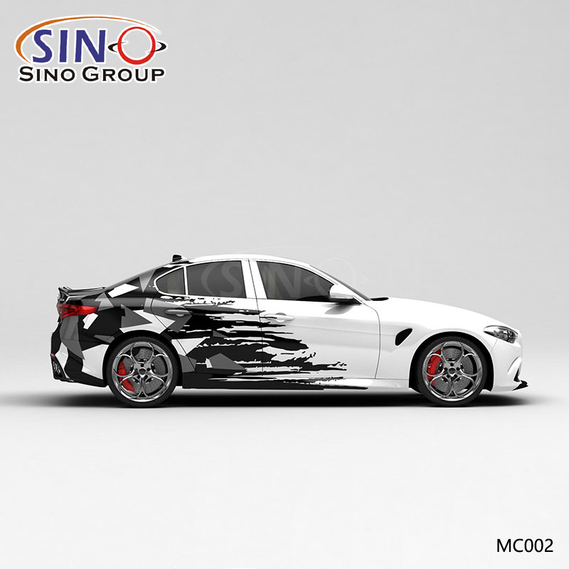 MC002 Desen Uçan Kamuflaj Yüksek Hassasiyetli Baskı Özelleştirilmiş Araba Vinil Wrap