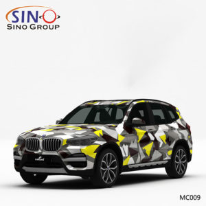 MC009 Motif Plaid Camouflage Impression de haute précision Emballage de vinyle de voiture personnalisé